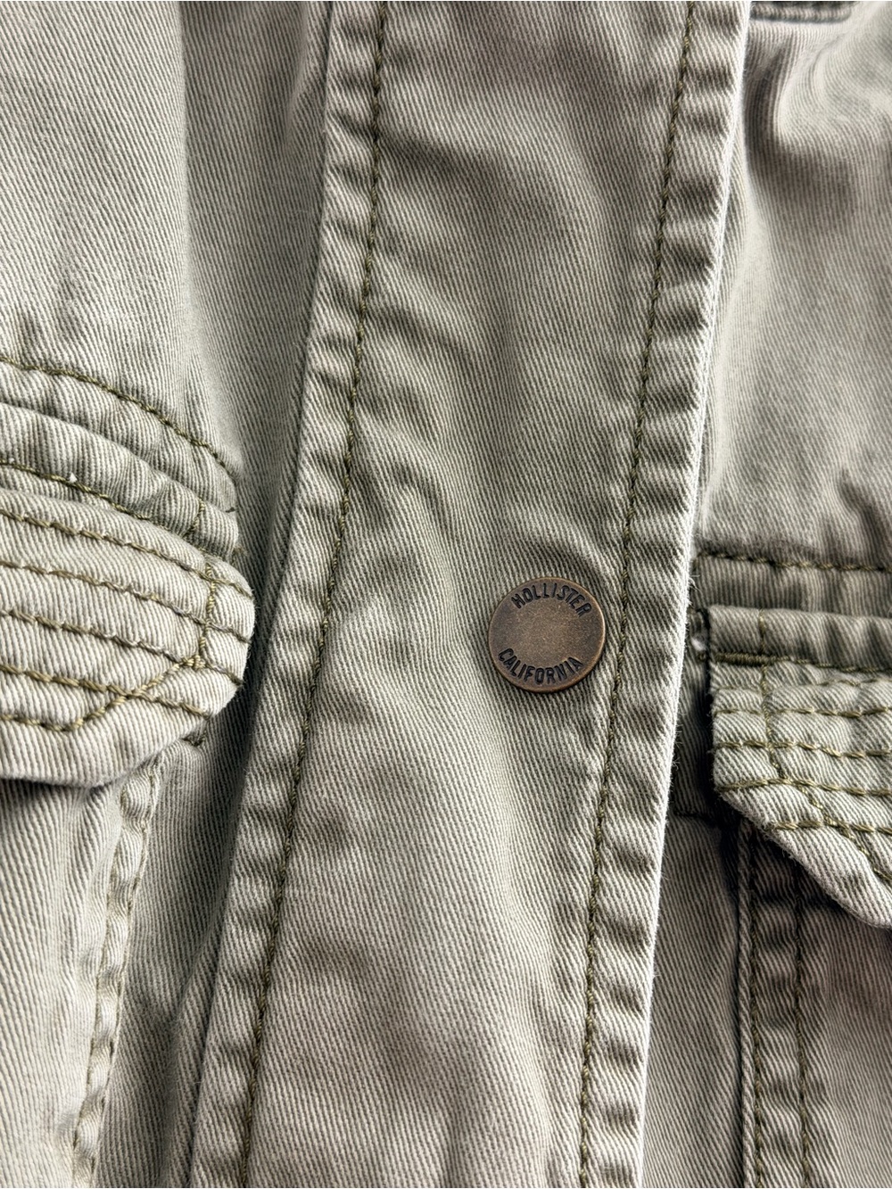 Hollister y2k Army Green Utility Jacket size small - Picture 6 of 12